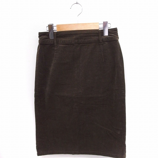 スピック&スパン Spick&Span スカート コーデュロイ タイト ひざ丈 コットン 綿 38 ブラウン 茶 /FT42 レディース拍卖