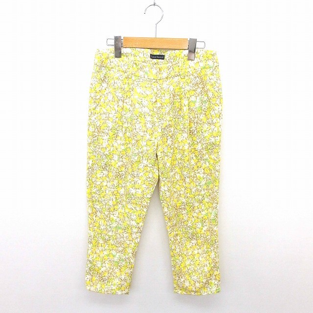 ジャーナルスタンダード JOURNAL STANDARD パンツ テーパード 総柄 ジップフライ 綿 36 黄 茶 イエロー ベージュ /TT27 レディース拍卖