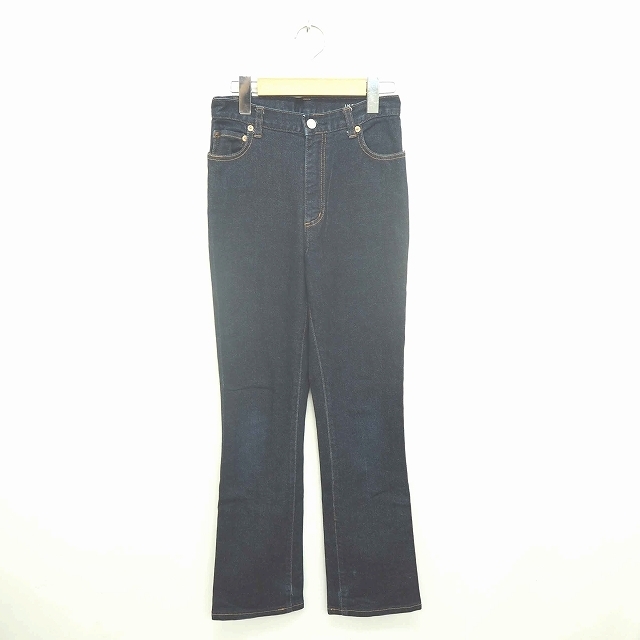 インディヴィ INDIVI パンツ デニム ジーンズ スリム ジップフライ 36 紺 インディゴ /TT26 レディース拍卖