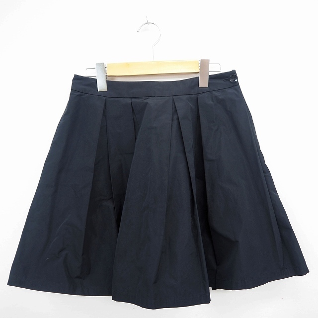 ドゥーズィエムクラス DEUXIEME CLASSE スカート ボトムス フレア 無地 シンプル ひざ丈 36 ブラック 黒 /MT26 レディース拍卖