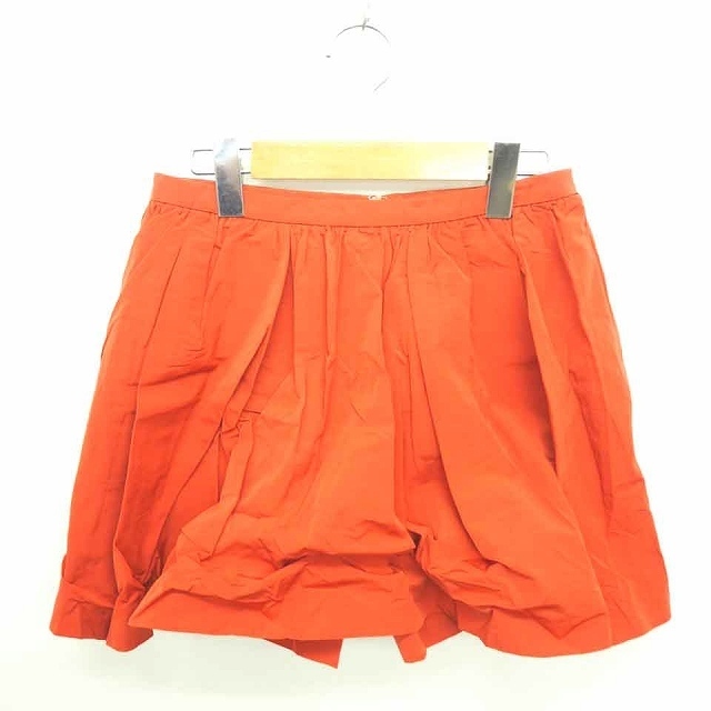 リッチ rich パンツ キュロット ショート バックジップ 薄手 無地 シンプル M オレンジ 橙 /TT16 レディース拍卖