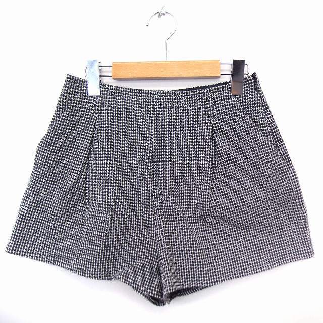 スパイラルガール SPIRALGIRL ショートパンツ 総柄 タック コットン 綿 2 ブラック 黒 ホワイト 白 /FT1 レディース拍卖