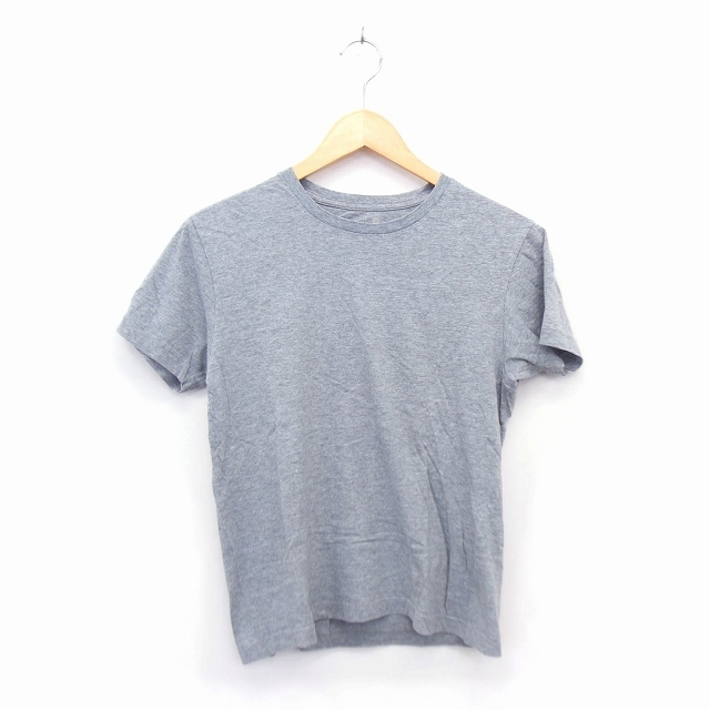 Right-on Tシャツ カットソー ボートネック 半袖 コットン 綿 無地 S グレー 灰 /HT10 レディース拍卖