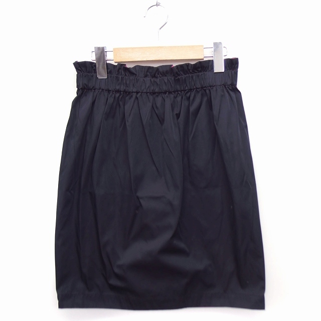 デミルクス ビームス Demi-Luxe BEAMS スカート タイト ひざ丈 無地 シンプル 38 ブラック 黒 /FT27 レディース拍卖