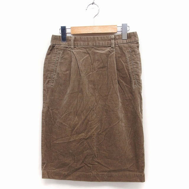 シップス SHIPS コーデュロイ タイト スカート ロング スリット 無地 綿 36 ブラウン 茶 /FT30 レディース拍卖