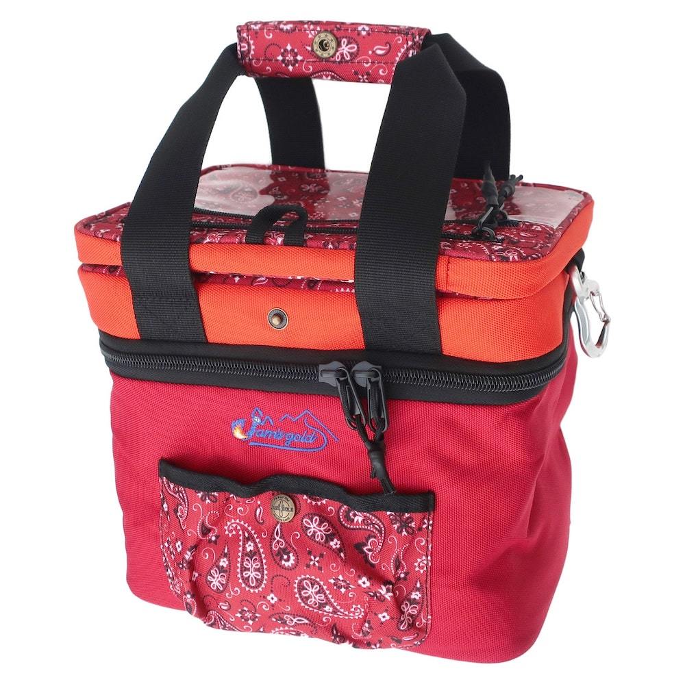 ジャムズゴールド JGC-921 STACK 保冷キャリアバッグ レッド・オレンジ キャンプ&バイク拍卖