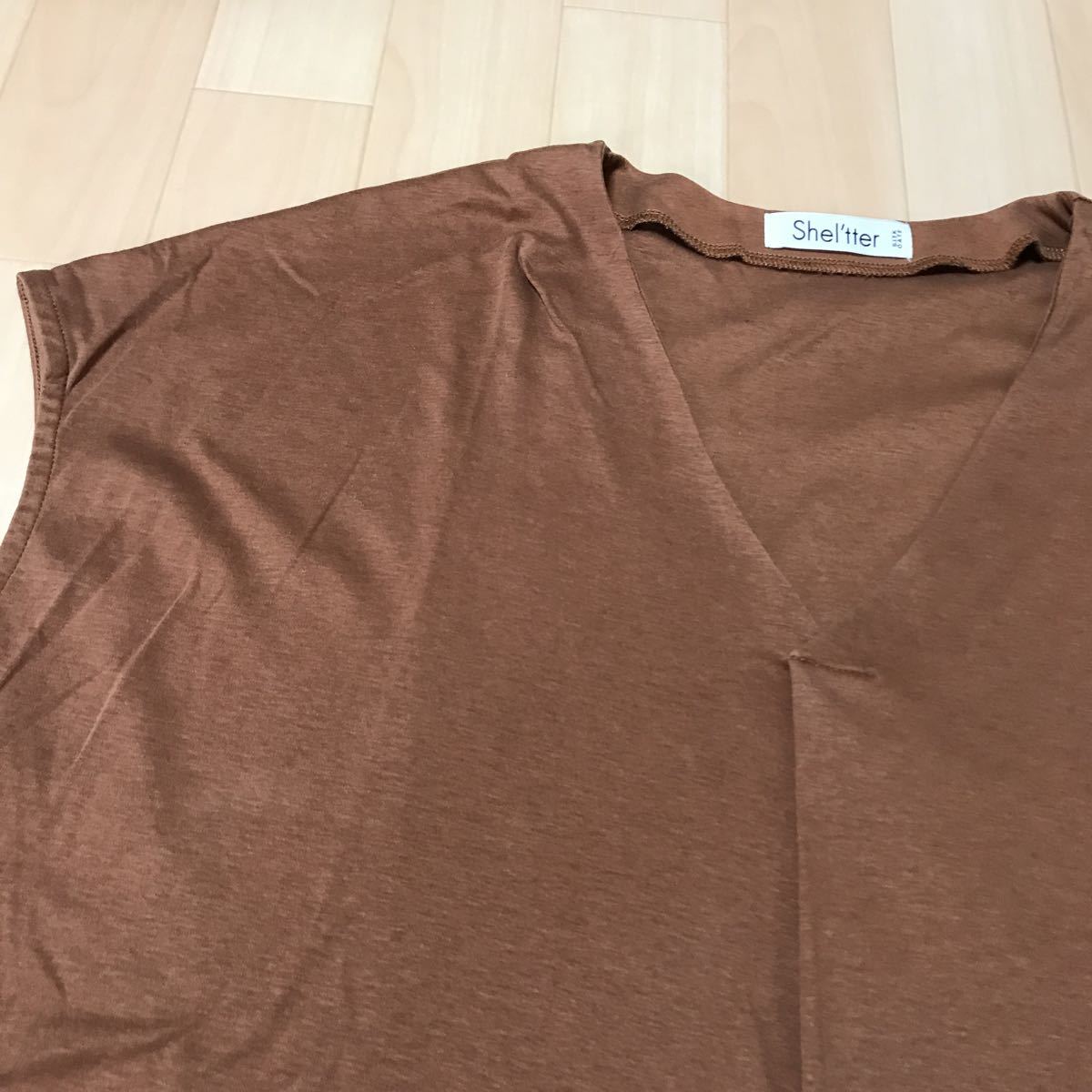 シェルター Sheltter レディース   Lサイズから L Lサイズぐらい フリーサイズ シャツ ブラウス tシャツ ブラウン フリーサイズa23拍卖