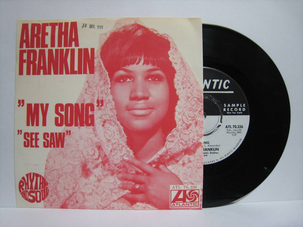 【7”】 ARETHA FRANKLIN // ●白プロモ● MY SONG / SEE SAW スウェーデン盤 アレサ・フランクリン マイ・ソング シー・ソー拍卖