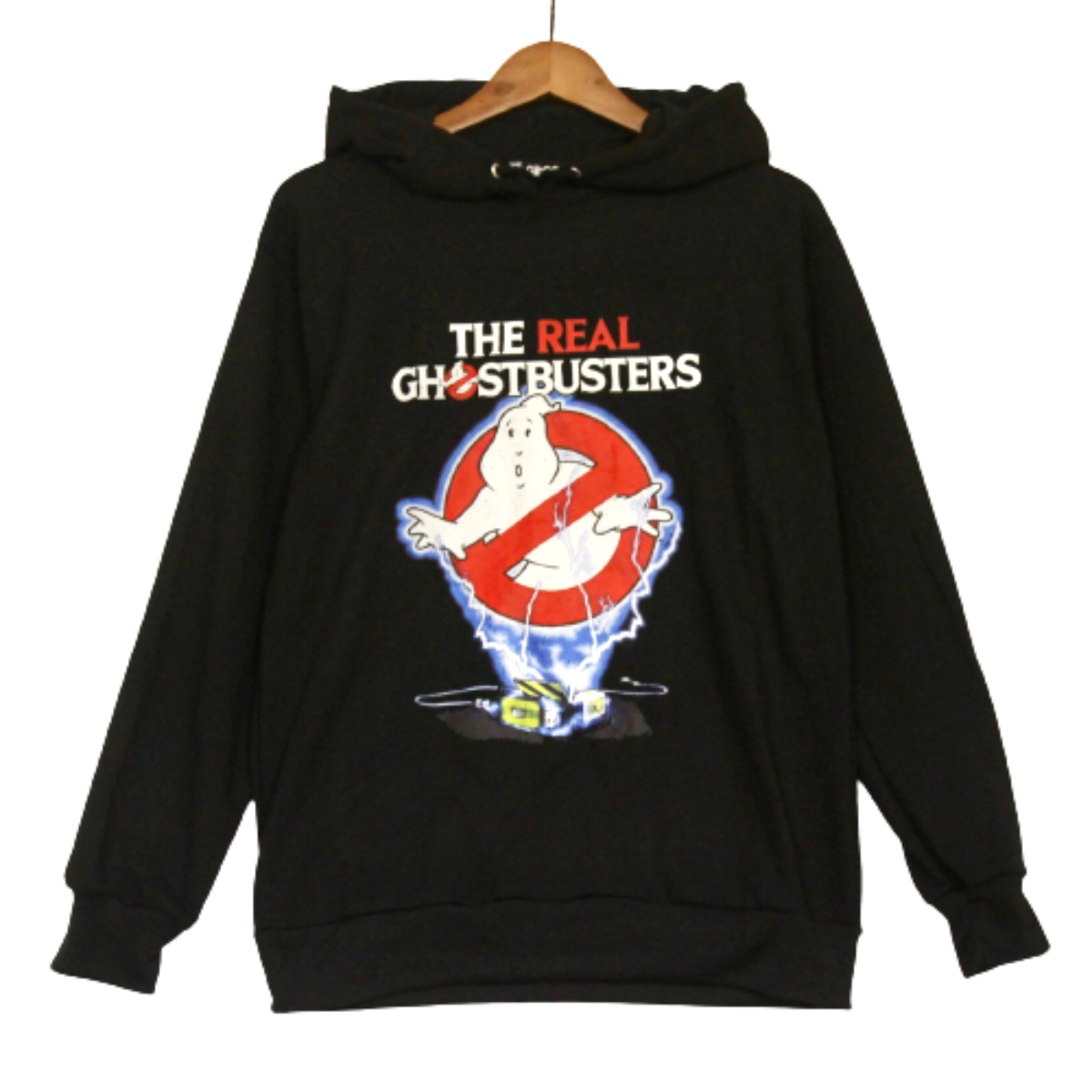 ゴーストバスターズ プルオーバーパーカー メンズパーカー アメリカ 人気 映画 スウェット フード付き 薄手 春秋物 ★pk0088-blk-l拍卖