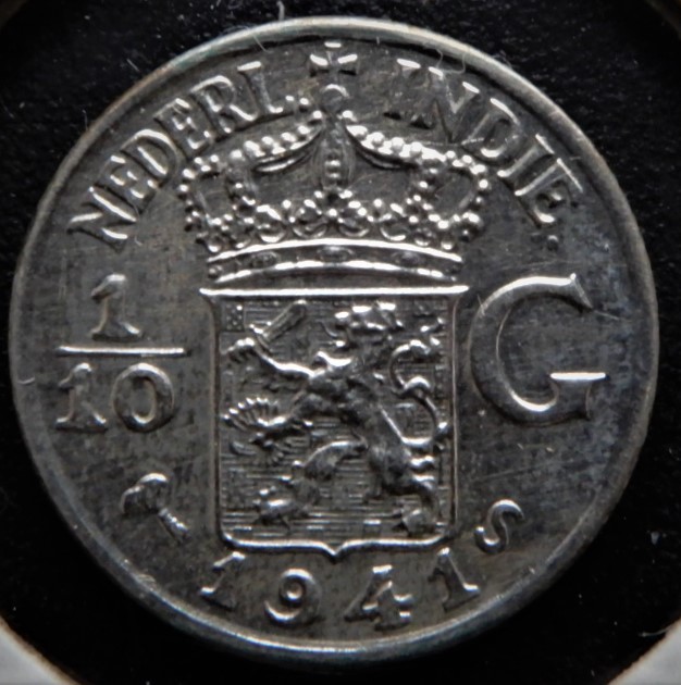 オランダ領インド 1/10ギルダ 1941年 極美品拍卖