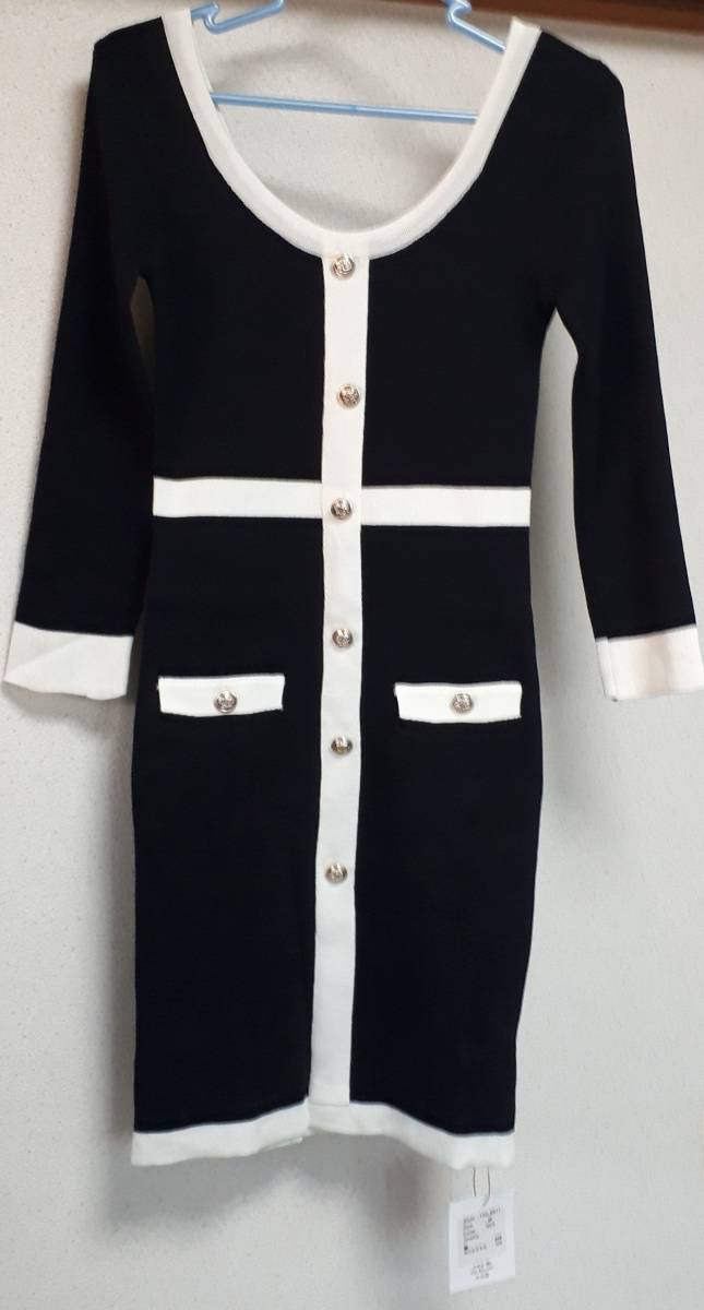 新品 タグ付き strip cabaret 配色 バイカラー ワンピース クイーンズコート アプワイザーリッシェ VICKY キャバクラ拍卖