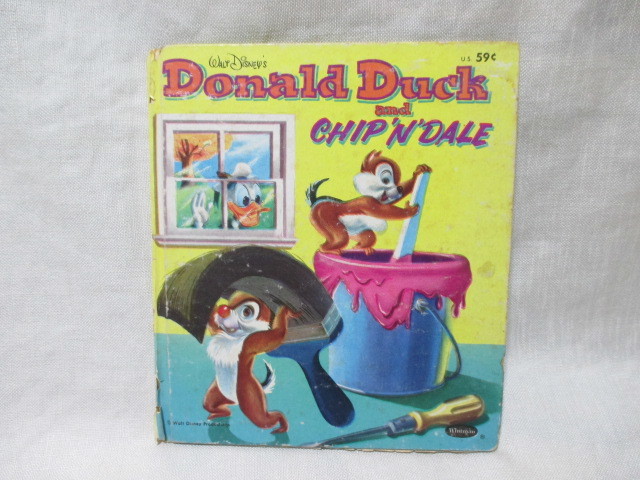 即決★USA ヴィンテージ ブック ドナルドダック・チップ・デール ディズニーキャラクター☆絵本 洋書 英語絵本拍卖