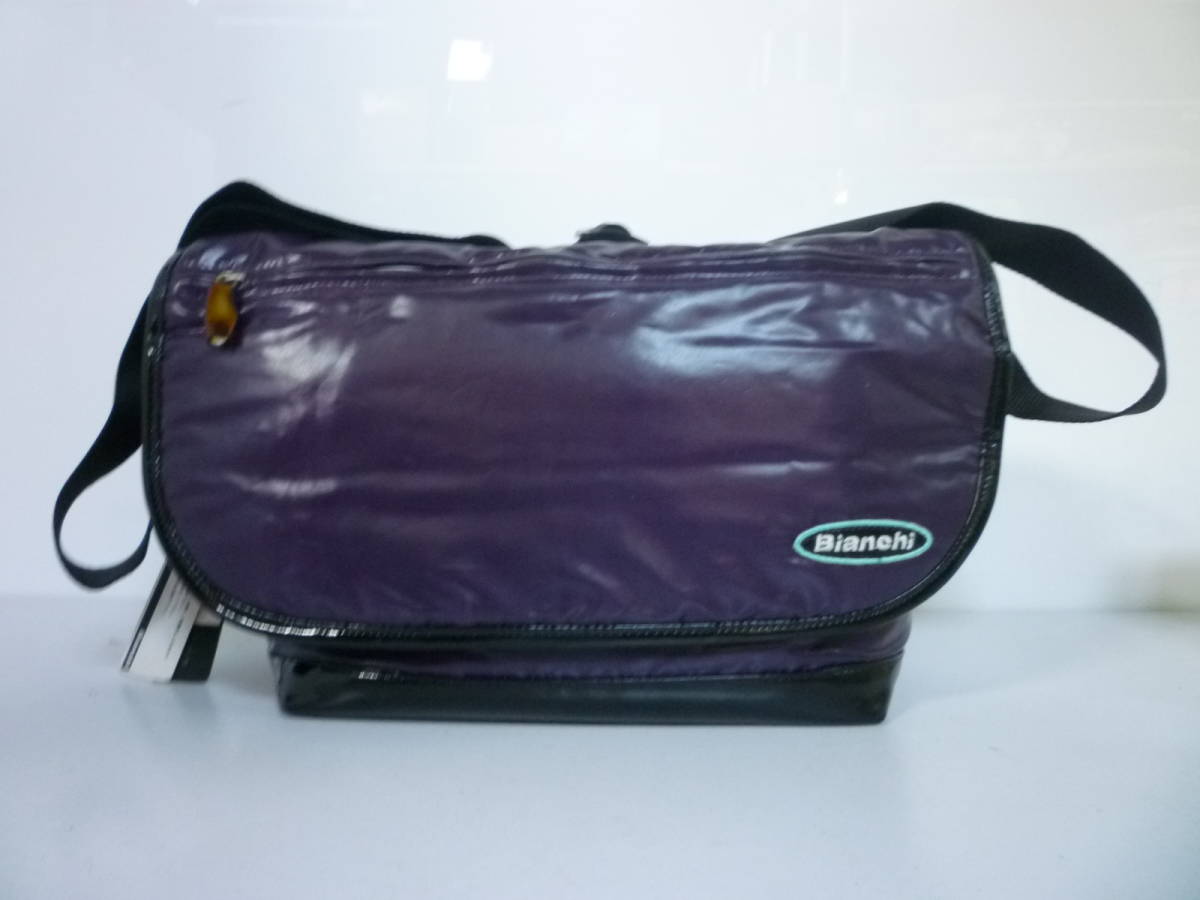 4 1020-7 カメラバック Bianchi EFCB-03 パープル 40×24×15cm ビアンキ ボンディングメッセンジャーバッグ 拍卖