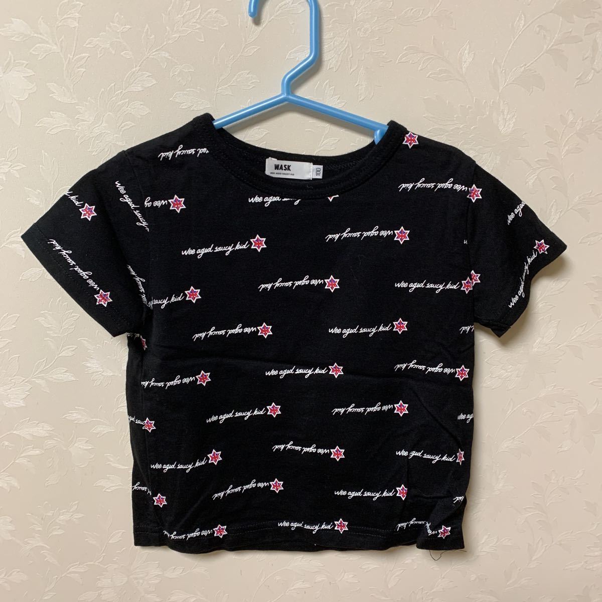 半袖Tシャツ キッズ WASK サイズ100 超美品 着用回数少なめ 黒 星 送料無料拍卖