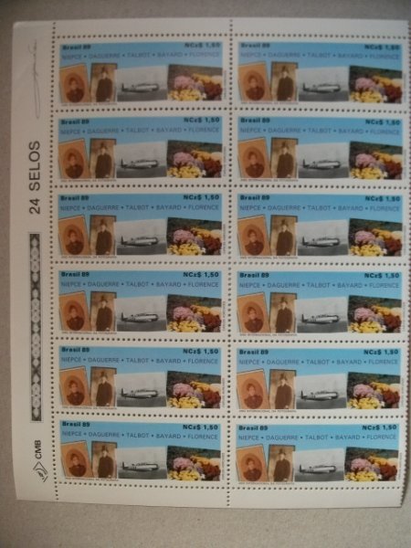 ブラジル切手『花・飛行機他』12枚シートA 未使用拍卖