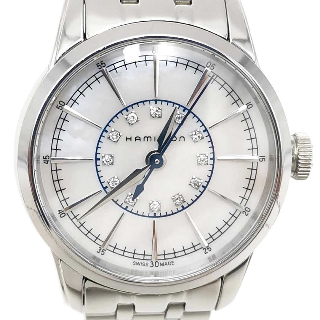 送料無料 ハミルトン 腕時計 3針 H40311191 レイルロード レディ クォーツ 12Pダイヤ アナログ 銀系 レディース拍卖