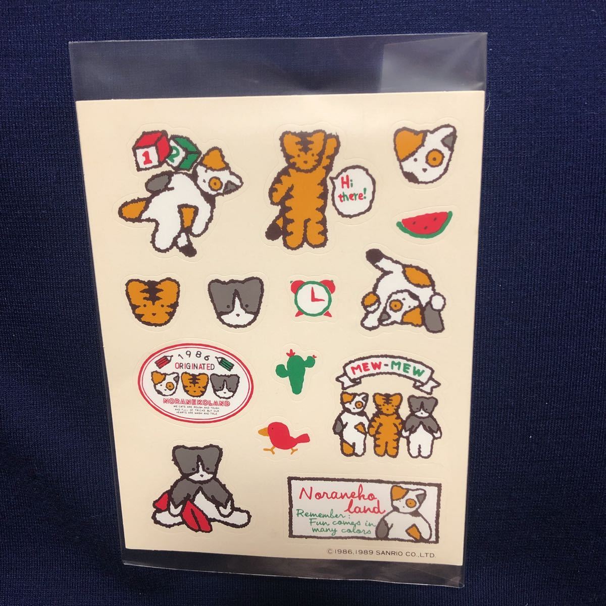 *昭和レトロ*激レア希少品 サンリオ1989年製 ノラネコランド シール 当時物拍卖