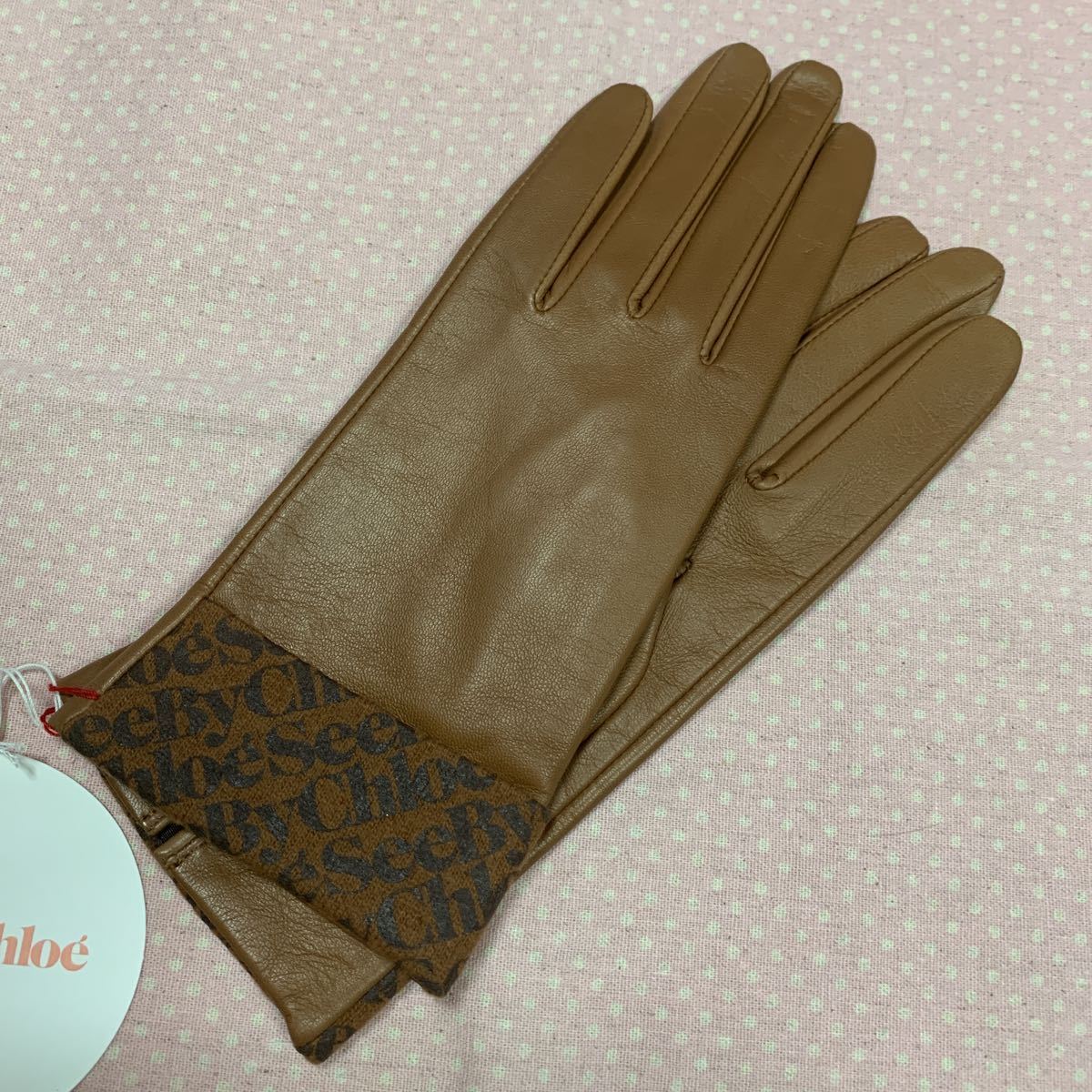 シーバイクロエ 革手袋 手袋 ロゴ 日本製 新品タグつき 21cm拍卖