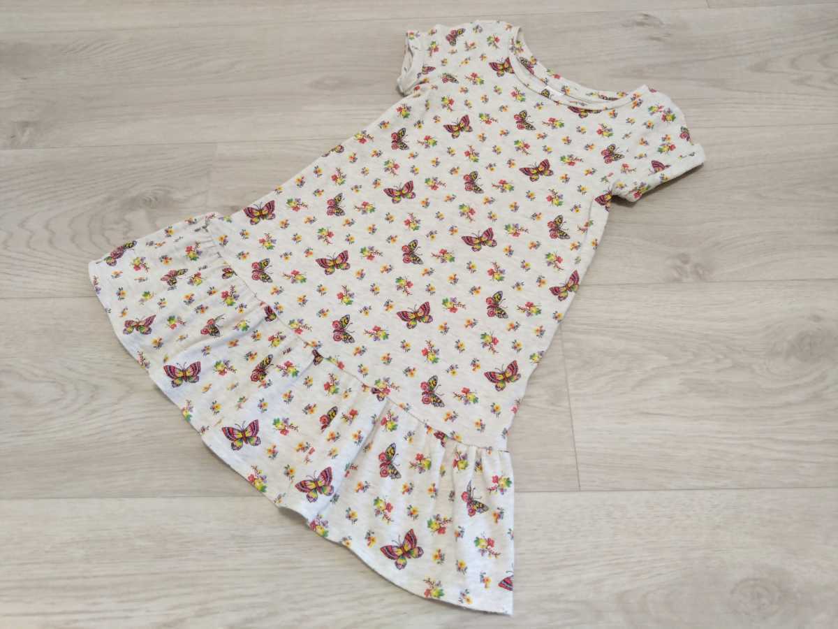 babyGAP★蝶々柄チュニックワンピース★4years★babyGAP★総柄カットソー/100cm〜105cm/フリル拍卖