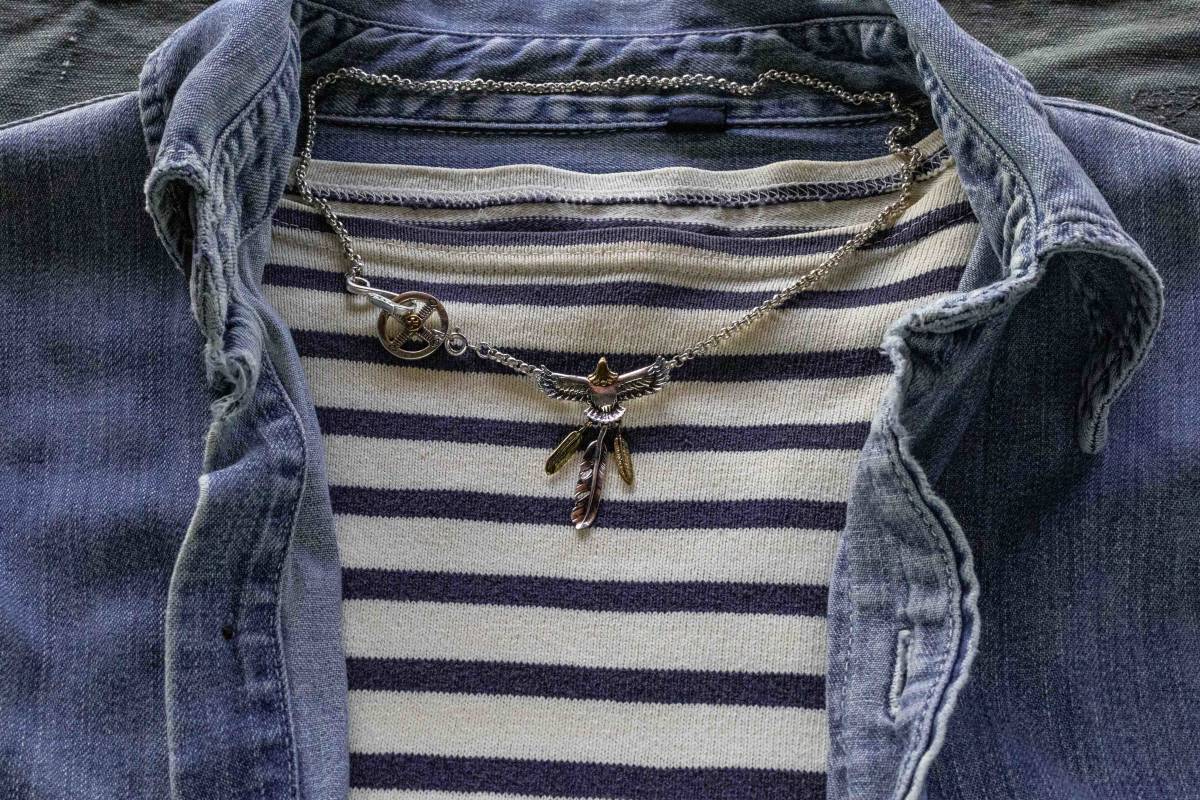 *Silver925 chain+Medicine wheel & eagle ネックレス拍卖