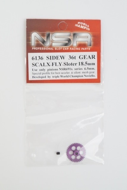 新品 NSR 1/32 SIDEW 36t Gear SCALX-FLY-Sloter 18.5mm サイドワインダー ギア 6136 スロットカー拍卖