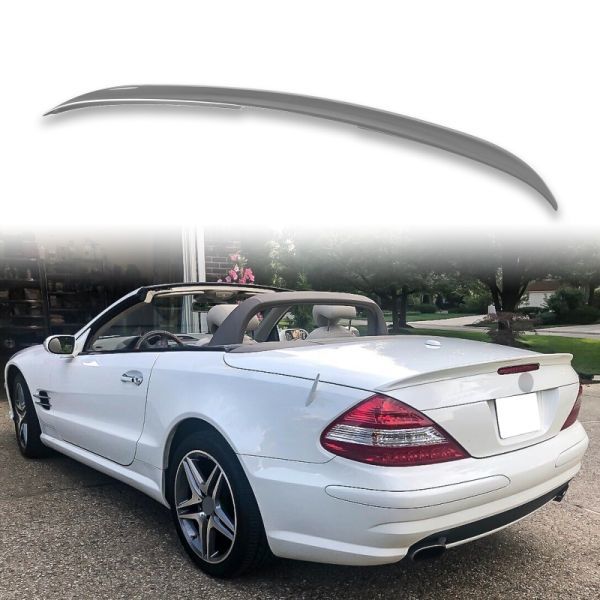 純正色塗装 ABS製 トランクスポイラー メルセデスベンツ用 SLクラス R230用 セダン Aタイプ ポン付け カラーコード:755 QTS-27148拍卖