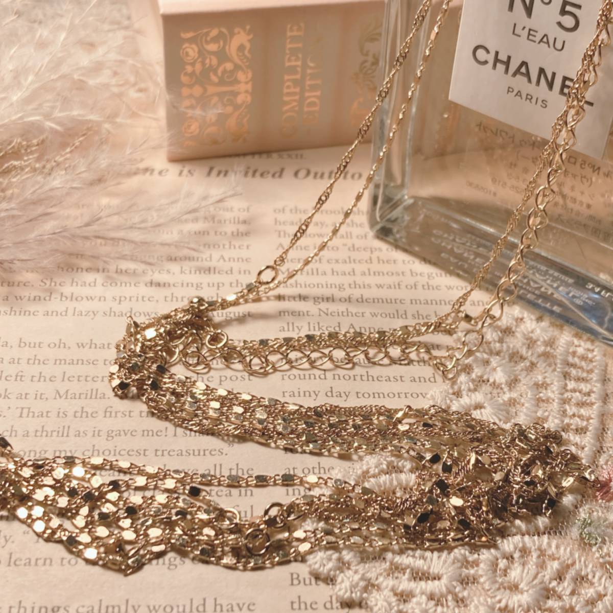 美品 ロングゴールドネックレス デザインネックレス japan Vintage jewelry accessories 0245拍卖