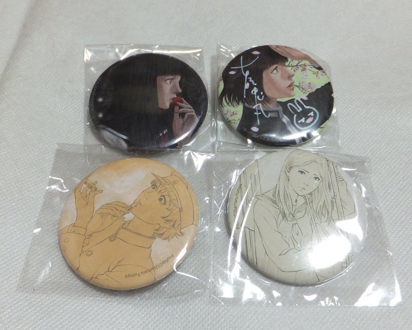 古屋兎丸 缶バッジ 4点セット 直筆サイン入り ライチ☆光クラブ 帝一の國拍卖