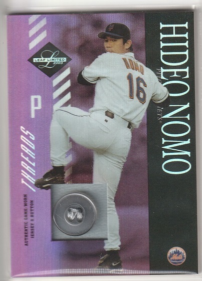 【激レア!! ボタンカード】2003 LEAF LIMITED THREADS #104 HIDEO NOMO 野茂英雄 4/6拍卖