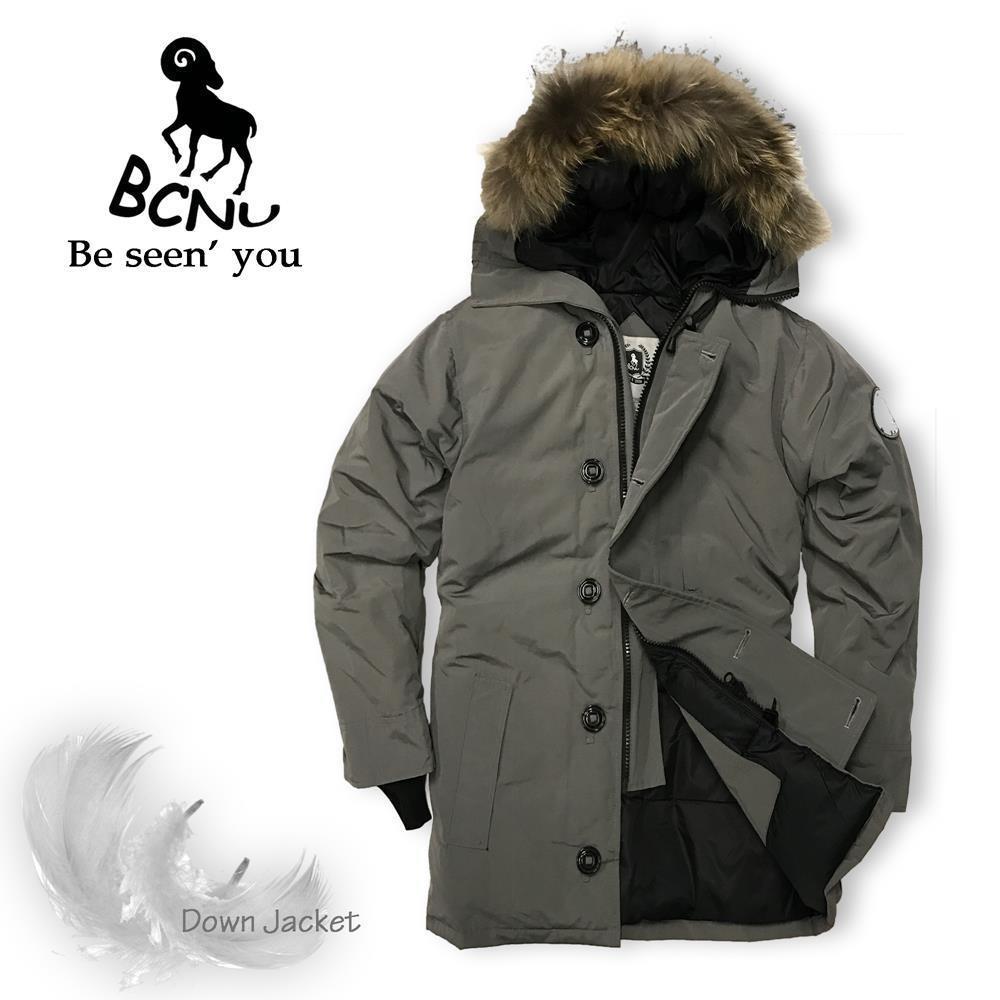 ★送料割引!ダウンジャケット ブルゾンパーカ マウンテンパーカ フードラクーンファー 防風防寒 M グレィ BE SEEN'YOU★未使用格拍卖