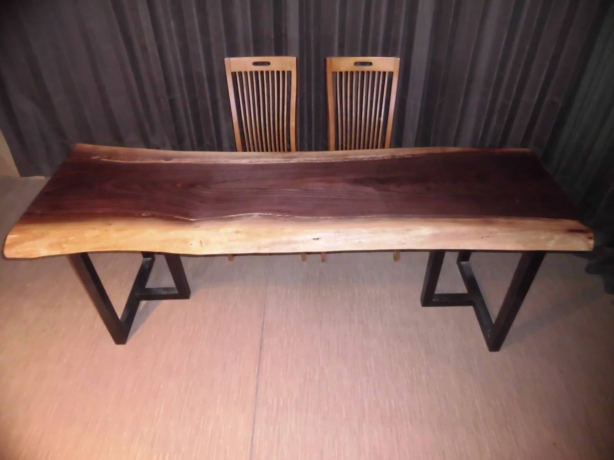 Q098■ ウォールナット 豪華 テーブル 板 ローテーブル ダイニングテーブル カウンター 座卓 天板 無垢 一枚板 デスク拍卖