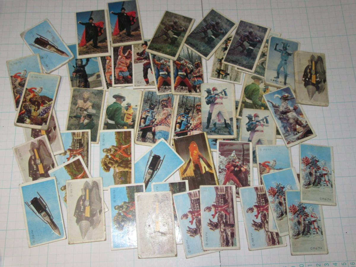 角面子 130枚 風雲ライオン丸 レインボーマン アイアンキング バロム1 ミラーマン ウルトラセブン 天田 めんこ メンコ 駄菓子屋 放送当時拍卖