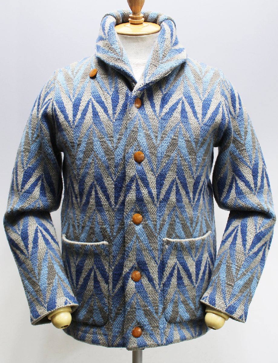 JELADO (ジェラード) Lagna / ラグナ ショールカラーカーディガン CB33821 美品 オールドブルー size S / ネイティブニット拍卖
