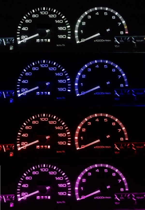 AE86 スピードメーターLED照明1台分セット!ピンク拍卖