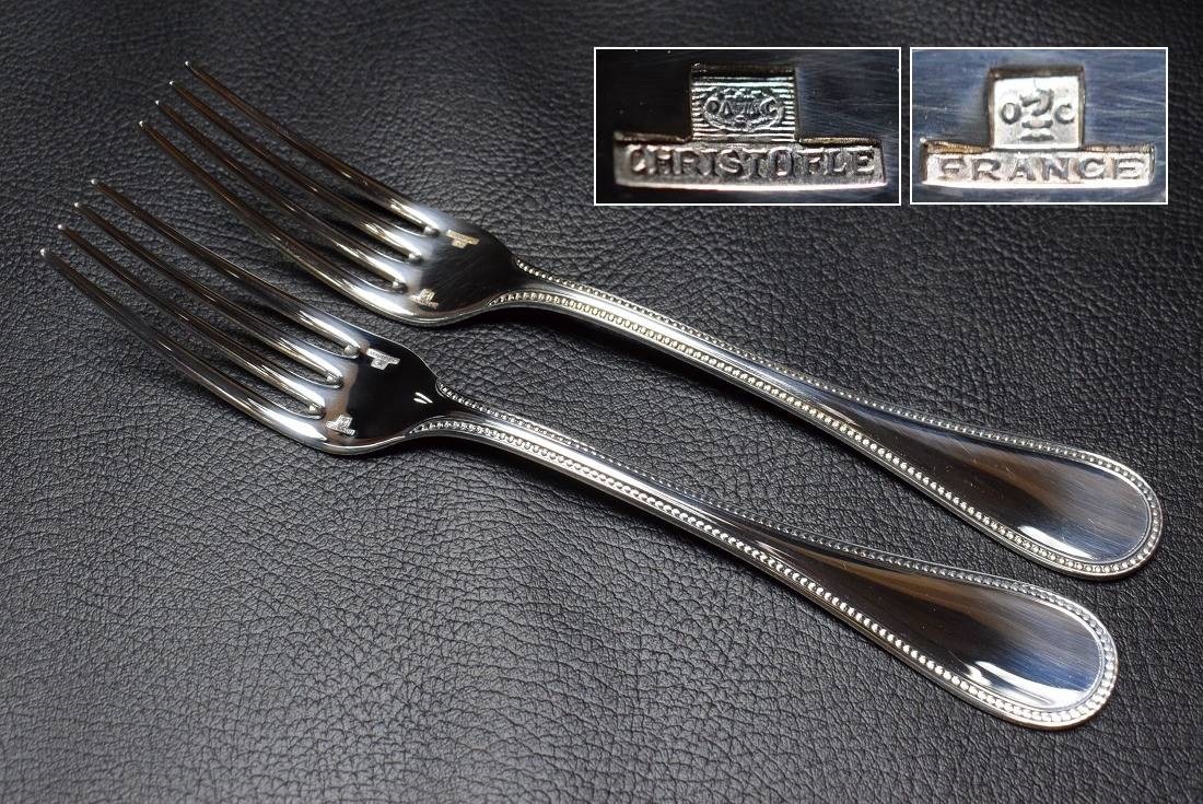送料600円★クリストフル パール デザートフォーク2本拍卖