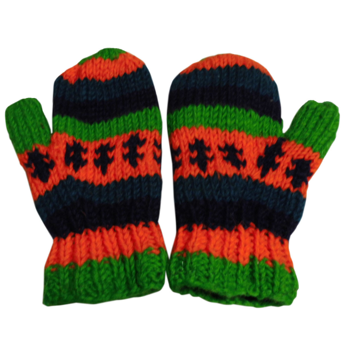 ■☆アジアン衣料 ネパール・ウール・ミトン手袋 裏フリース付き(NG-18)拍卖