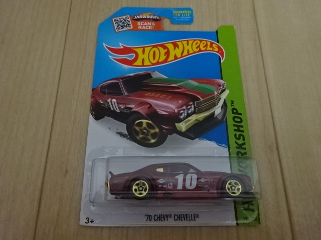 Hot WHeeLs HW '70 CHEVY CHEVELLE ホットウィール シェビー シェベル シボレー 艶消し赤メタ ミニカー ミニチュアカー Toy car Miniature 拍卖