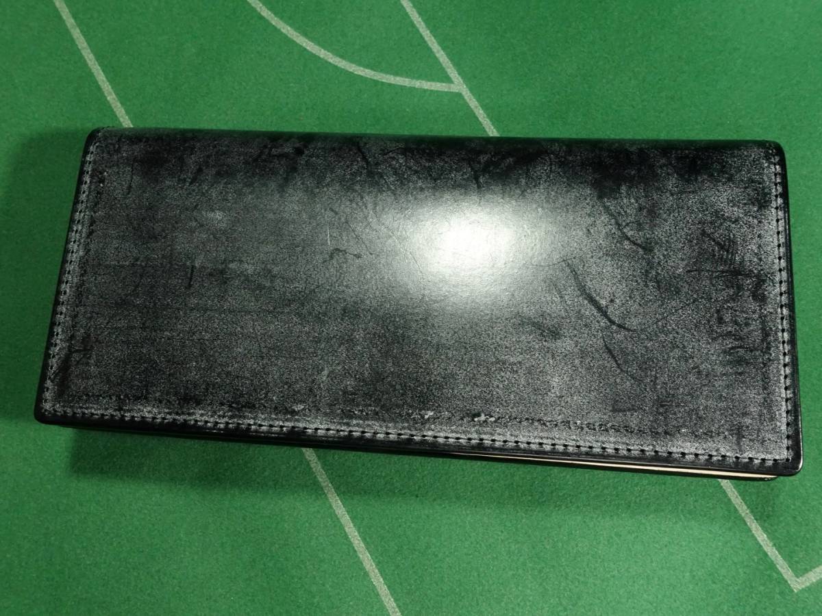 □COCOMEISTERココマイスター 馬具革&ヌメ革 長財布 ブライドル インペリアル ウォレット ブラックナチュラル 未使用!!!□拍卖