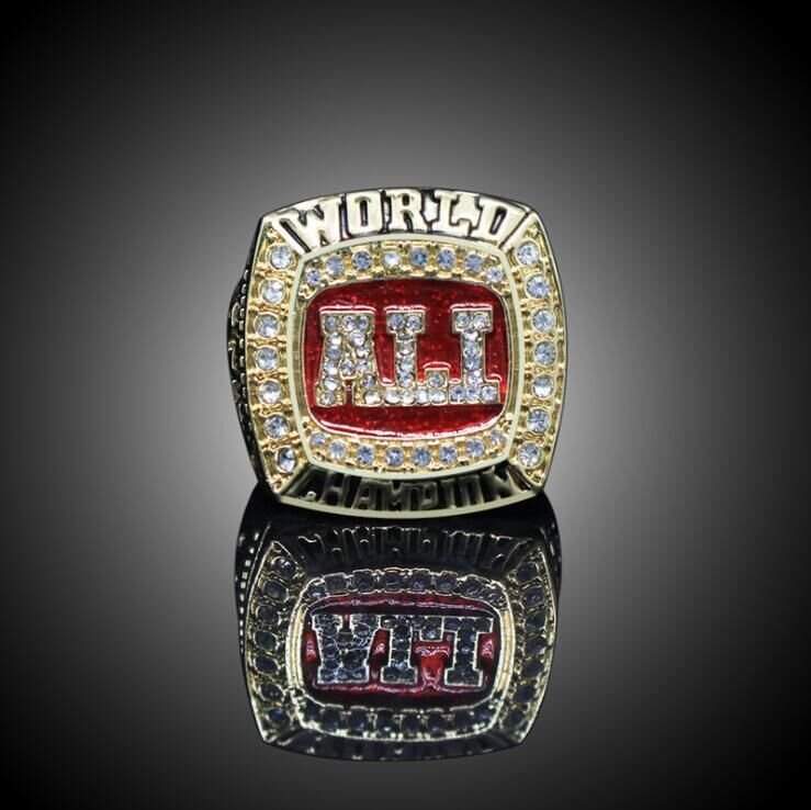 ZJM363 18KRGP 贈り物 ゴールド 新品Champion 指輪 リング 22号/23号 ファッション ステンレス鋼 プロボクサー モハメド・アリ拍卖