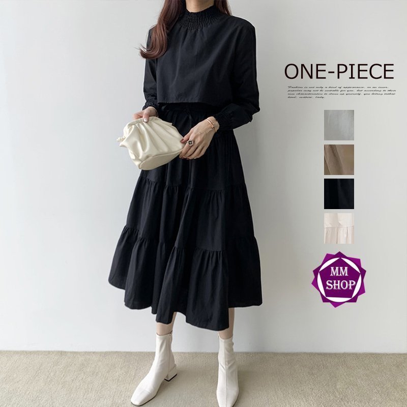 cjx1188★プリーツ シャツワンピース マキシ丈 体型カバー きれいめ ワンピース ロングワンピース レディース シャツワンピース拍卖