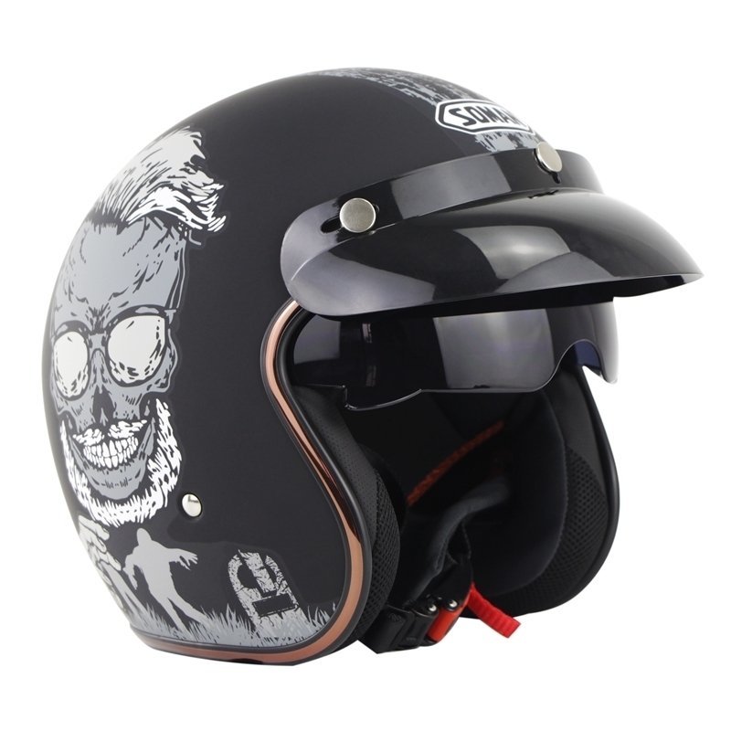 LHK2363★ 半帽 レトロなハーレーヘルメット ジェットバイクヘルメット バイク用 ヘルメット 3/4ヘルメット S-XXL拍卖