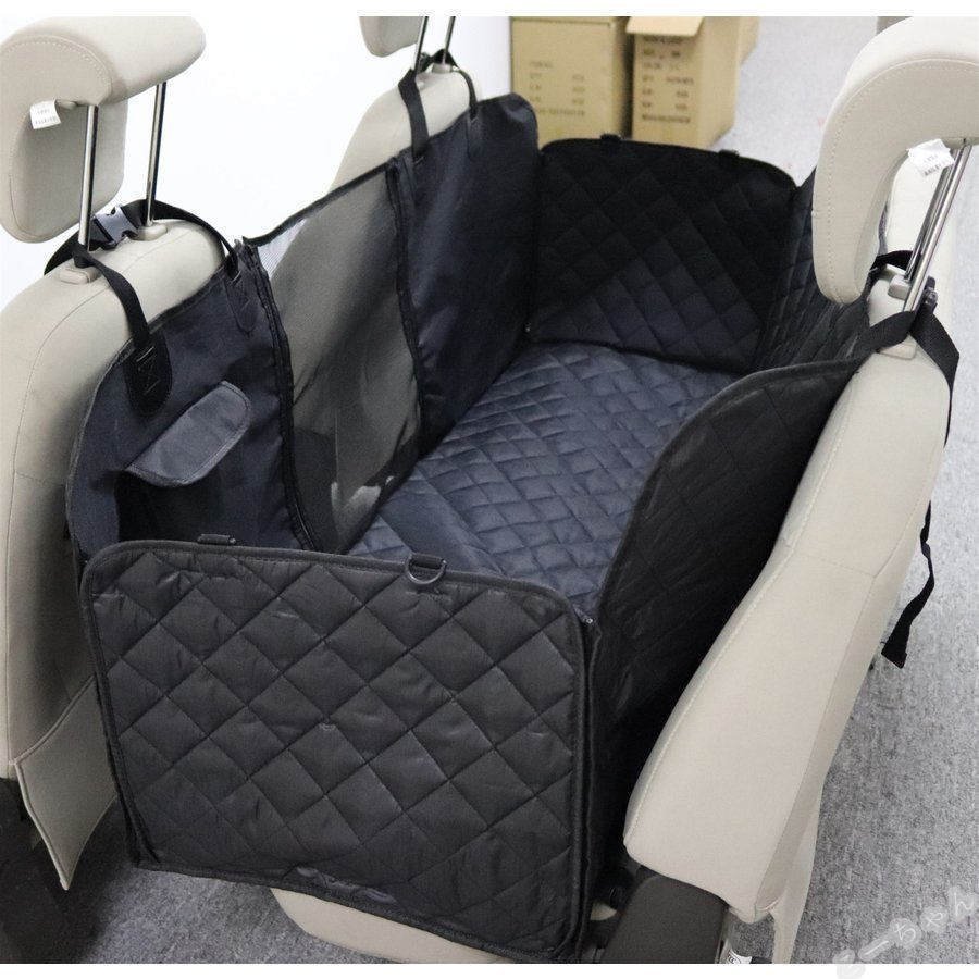 CJM36★カーシート 犬用 ドライブシート 犬 猫 ペット 車載用 可視メッシュ窓 車用ペットシートカバー 後部座席用 防水 滑り止め拍卖