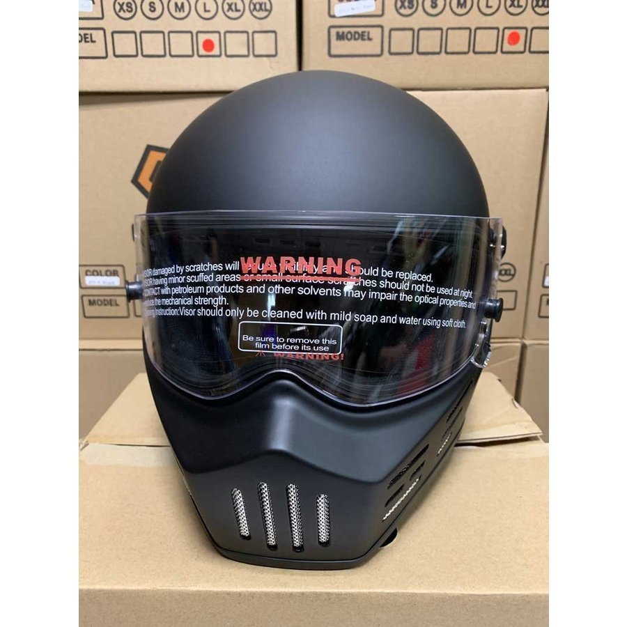 LHK2367★CRGメーカー工場 バイク用 ライダーズ オンロード ガラス繊維 フルフェイスヘルメット 艶消し黒S -XXL拍卖