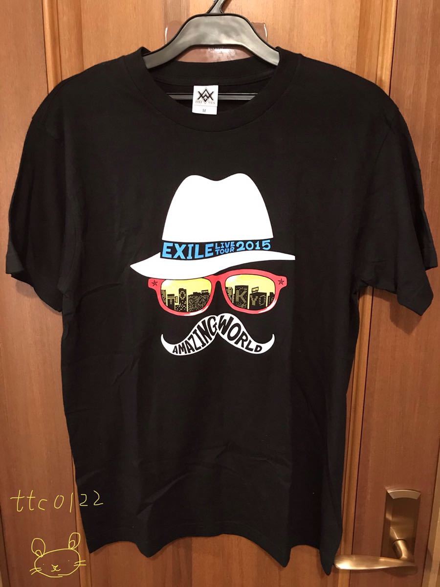 中古品 EXILE LIVE TOUR 2015 AMAZING WORLD Tシャツ ブラック 黒 Mサイズ拍卖