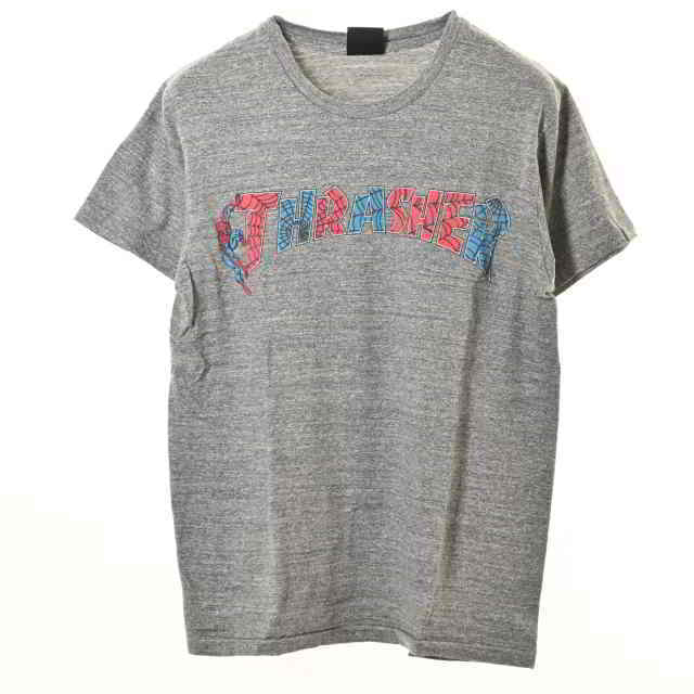 美品 JACKSON MATISSE × MARVEL × THRASHER プリント Tシャツ M グレー ジャクソンマティス KL4CSQUS77拍卖