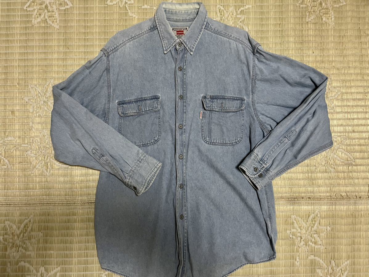 ヘインズ ダンガリーシャツ Lサイズ拍卖