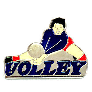 ピンバッジ・バレーボール選手レシーブ球◆フランス限定ピンズ◆レアなヴィンテージものピンバッチ拍卖