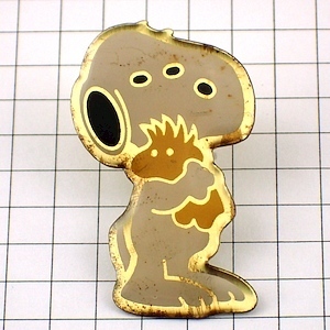 ピンバッジ・ウッドストック抱くスヌーピー犬◆フランス限定ピンズ◆レアなヴィンテージものピンバッチ拍卖