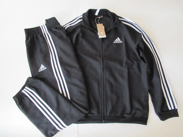 2978■新品!アディダス(adidas)ウーブントラック上下【L】黒系トレーニング セットアップ拍卖