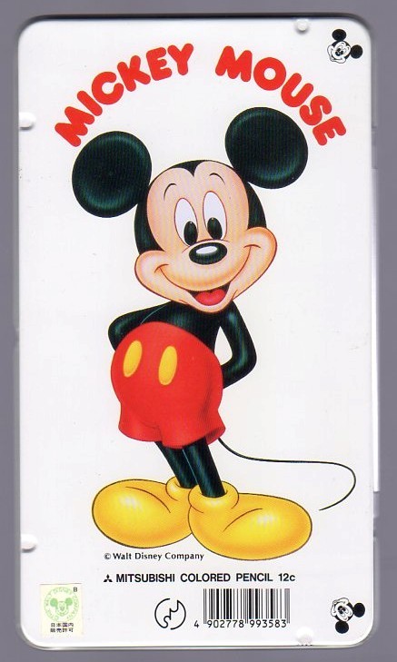 【1990年代当時品】ディズニー★ミッキー★非売品 三菱製色鉛筆★12色★色えんぴつ拍卖
